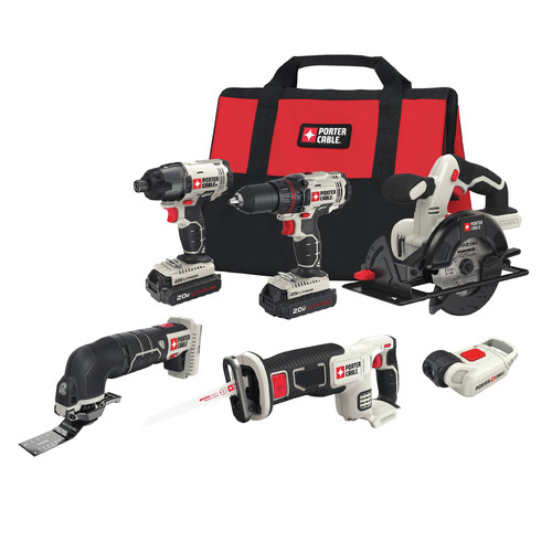 Combo Kits | Porter-Cable PCCK6116 20V MAX Lithium-Ion 6-Tool Combo Kit image number 0