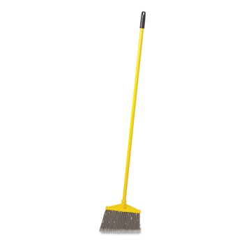 BROOMS | Rubbermaid Commercial FG637500GRAY 46.78 in. Angled Broom - Large, Yellow/Gray