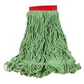 Mops | Rubbermaid Commercial FGD25306GR00 Super Stitch Blend Cotton/Synthetic Mop Head - Large, Green (6/Carton) image number 1