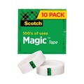 Tapes | Scotch 810P10K 1 in. Core 0.75 in. x 83.33 ft. Magic Tape Value Pack - Clear (10-Piece/Pack) image number 0