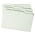 File Folders | Smead 18234 2 in. Expansion Assorted 1/3-Cut Tabs Legal Size Expanding Recycled Heavy Pressboard Folders - Gray-Green (25/Box) image number 1