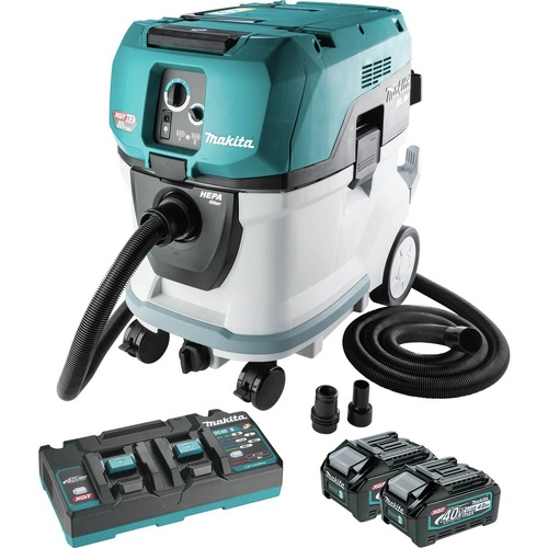 Vacuums | Makita GCV07PMU 80V MAX (40V MAX X2) XGT Brushless Lithium-Ion 7.9 Gallon - 10.6 Gallon Cordless AWS HEPA Wet and Dry Vacuum Kit with 2 Batteries (4 Ah) image number 0