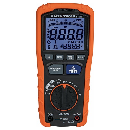 Detection Tools | Klein Tools ET600 Cordless Insulation Resistance Tester Kit image number 0