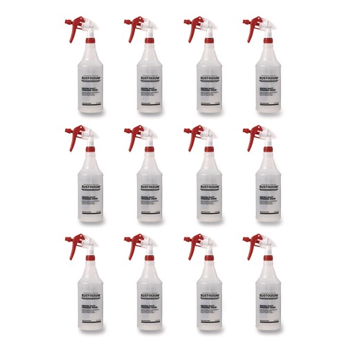 Cleaning & Janitorial Supplies | Rust-Oleum 394872 32 oz Empty Trigger Sprayer - Clear (12/Carton) image number 0