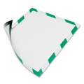 Floor Signs | Durable 4772131 8.5 in. x 11 in. DURAFRAME Security Magnetic Sign Holder - Green/White Frame (2/Pack) image number 0
