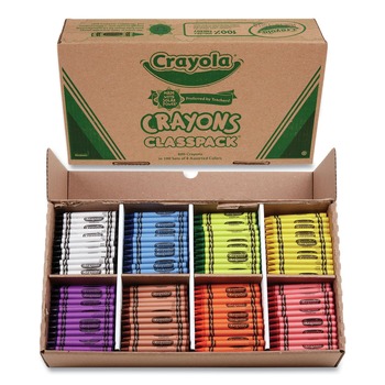 Crayola 528008 8-Color Classpack Regular Crayons (800/Box)