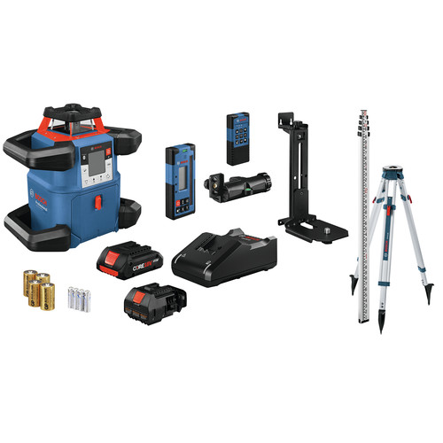 Rotary Lasers | Bosch GRL4000-80CHVK 18V REVOLVE4000 Connected Self-Leveling Horizontal/Vertical Rotary Laser Kit (4 Ah) image number 0
