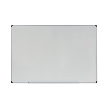 Universal 72 in. x 48 in. Modern Melamine Dry Erase Board - White Surface, Aluminum Frame