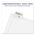 Office Jansan | Avery 11374 11 in. x 8.5 in. 27-Tab A to Z Avery Style Preprinted Legal Exhibit Side Tab Index Dividers - White (1-Set) image number 3