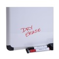 Office Jansan | Universal UNV43841 36 in. x 24 in. Deluxe Porcelain Magnetic Dry Erase Board - White Surface, Aluminum Frame image number 1