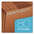 Office Jansan | Pendaflex R117ALHD 1/3-Cut Tab Heavy-Duty Expanding File with Reinforced Flap and 21 Sections - Letter, Redrope image number 2