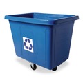Trash & Waste Bins | Rubbermaid Commercial FG461673BLUE 500 lbs. Capacity 120 Gallon Polyethylene Recycling Cube Truck - Blue image number 0