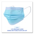 Masks | Boardwalk MS2000BX 3-Ply General Use Face Mask - Blue (50/Box) image number 5