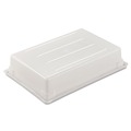 Food Trays, Containers, and Lids | Rubbermaid Commercial FG350800WHT 8.5 Gallon 26 in. x 18 in. x 6 in. Food Tote Boxes - White image number 3