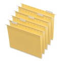 Office Jansan | Universal UNV14119EE 1/5-Cut Tab Deluxe Bright Color Tab Hanging File Folders - Letter Size, Yellow (25/Box) image number 1