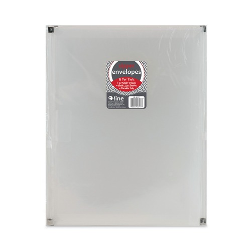 Office Jansan | C-Line 48117 Zip 'N Go 1 in. Capacity 10 in. x 13 in. Reusable Envelope with an Outer Pocket - Clear (3/Pack) image number 0