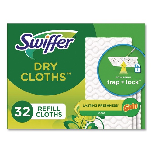 Cleaning Cloths | Swiffer 80374620 8 x 10.4 Dry Refill Cloths - White (4/Carton) image number 0