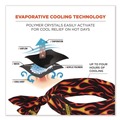 Cooling Gear | Ergodyne 12341 Chill-Its 6700 One Size Fits Most Cooling Bandana Polymer Tie Headband - Flames image number 1