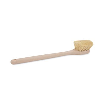 Boardwalk 20 in. Tampico Fill Long Handle Utility Brush - Tan