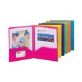 Office & Office Supplies | Smead 87761 11 in. x 8.5 in. 100-Sheet Capacity Poly Two-Pocket Folders - Assorted (6/Pack) image number 2