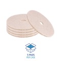 Cleaning Cloths | Boardwalk BWK4019NHE 19 in. Diameter Natural Hog Hair Burnishing Floor Pads - Tan (5/Carton) image number 2