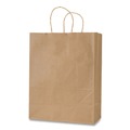 Food Service | Inteplast Group KRFTW10513 Get Reddi 10 in. x 5 in. x 13 in. No. 60 Basis Weight Twisted Rope Handles Pixie Size Paper Bags - Brown (250/Carton) image number 0