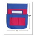 Office Chairs | Carson-Dellosa 158035 15 in. x 19 in. 7 Pockets Chairback Buddy Pocket Chart - Blue/Red image number 1