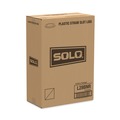 Cups and Lids | SOLO L28BNR Polystyrene Plastic Flat Straw-Slot Cold Cup Lids Fits 28 oz Cups - Translucent (960/Carton) image number 0