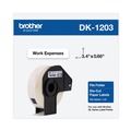 Bulk Savings Pricing 2 | Brother DK1203 0.66 in. x 3.4 in. Die-Cut File Folder Labels - White (1-Roll) image number 0