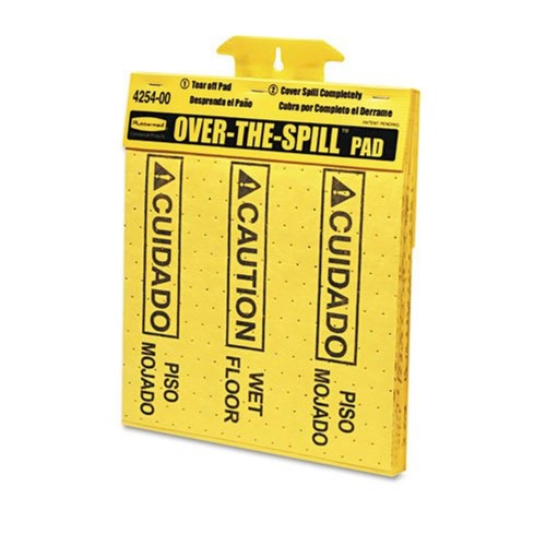 Safety Equipment | Rubbermaid Commercial FG425400YEL Over-The-Spill Pads with Tablet - Medium, Yellow (22/Pack) image number 0