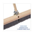 Cleaning & Janitorial Supplies | Boardwalk BWK20436 3 in. Gray Flagged Polypropylene Bristles 36 in. Brush Floor Brush Head image number 3