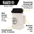Cases and Bags | Klein Tools 5416TC 5 in. x 10 in. x 9 in. Top Closing Canvas Tool Bag with Tunnel Connect image number 6