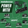 Framing Nailers | Metabo HPT NR1890DRSTM 18V MultiVolt Brushless 21 Degrees Plastic Strip Lithium-Ion 3-1/2 in. Cordless Framing Nailer Kit (4 Ah) image number 2