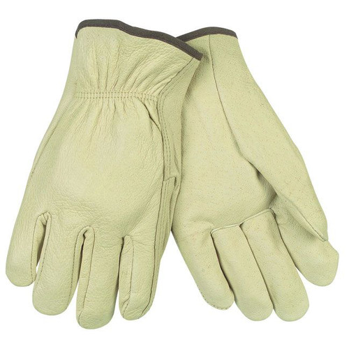 Work Gloves | MCR Safety 3400XL Unlined Pigskin Driver Gloves - X-Large, Cream (12-Pair) image number 0