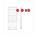 Tool Storage Accessories | Alera ALESW833614SR 36 in. x 14 in. x 36 in. 3-Shelf Residential Wire Shelving - Silver image number 6