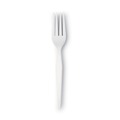 Cutlery | Dixie FH217 Plastic Cutlery Forks - White (1000/Carton) image number 1