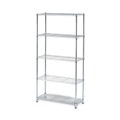 Tool Storage Accessories | Alera ALESW853614SR 36 in. x 14 in. x 72 in. 5-Shelf Residential Wire Shelving - Silver image number 0