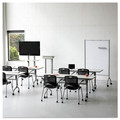  | Safco 8511BL Impromptu 42 in. x 21.5 in. x 72 in. Magnetic Whiteboard Collaboration Screen - White/Black image number 1