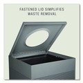 Trash & Waste Bins | Rubbermaid Commercial FGSC14EPLSM 16 gal. Designer Line Silhouettes Steel Waste Receptacle - Silver Metallic image number 2