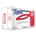 Cleaning & Janitorial Supplies | Ziploc 682253 2 Gallon 1.75 mil. 15 in. x 13 in. Double Zipper Storage Bags - Clear (100/Carton) image number 2