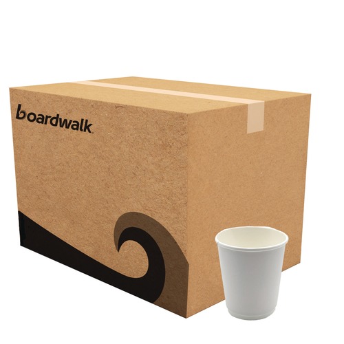 Bulk Savings Pricing 3 | Boardwalk BWKDW8HCUP 8 oz Double-Walled Paper Hot Cups - White (500/Carton) image number 0