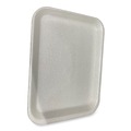 Food Service | GEN 4SWH 9.5 in. x 7.25 in. x 0.5 in. No. 4S Foam Meat Trays - White (500/Carton) image number 0