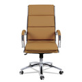  | Alera ALENR4159 Neratoli 275 lbs. Capacity High-Back Sim Profile Chair - Beige/Chrome image number 0