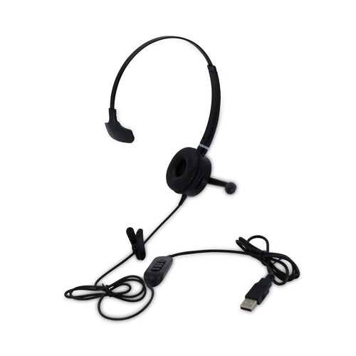 Office Jansan | Spracht HSWDUSB1 Monaural Over The Head Headset - Black image number 0