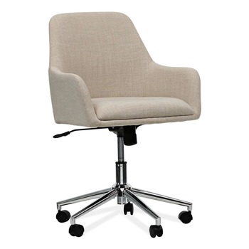 Alera ALEWS4251 18.9 in. to 22.24 in. Seat Height Mid-Century Task Chair Supports Up to 275 lb - Cream Seat/Cream Back