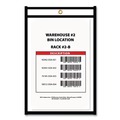 Office Jansan | C-Line 46069 Super Heavy-Duty Top Load 6 in. x 9 in. Insert Stitched Shop Ticket Holders - Clear Front, Black Border (25/Box) image number 4