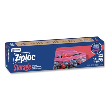Ziploc 9.6 in. x 12.1 in. Double Zipper Storage Bags - Clear (12/Carton)