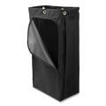 Office Jansan | Rubbermaid Commercial 1966888 17.5 in. x 33 in. 30 Gallon Executive Canvas Bag - Black image number 1