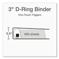 Office Jansan | Cardinal 10331 Premier Easy Open 3 in. Capacity 11 in. x 8-1/2 in. 3 Ring ClearVue Locking Slant-D Ring Binder - Black image number 1