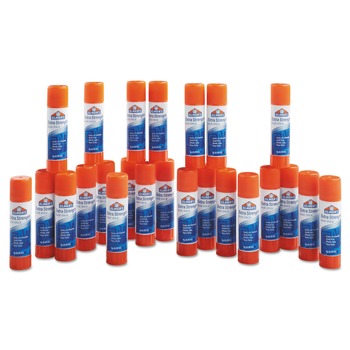 Elmer's 0.28 oz. Extra-Strength Dries Clear Office Glue Stick (24/Pack)